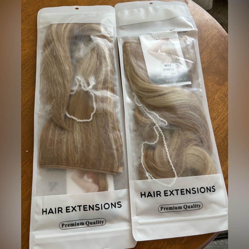 2 Pks!! Halo Real Human Hair Extension 16” Tracks